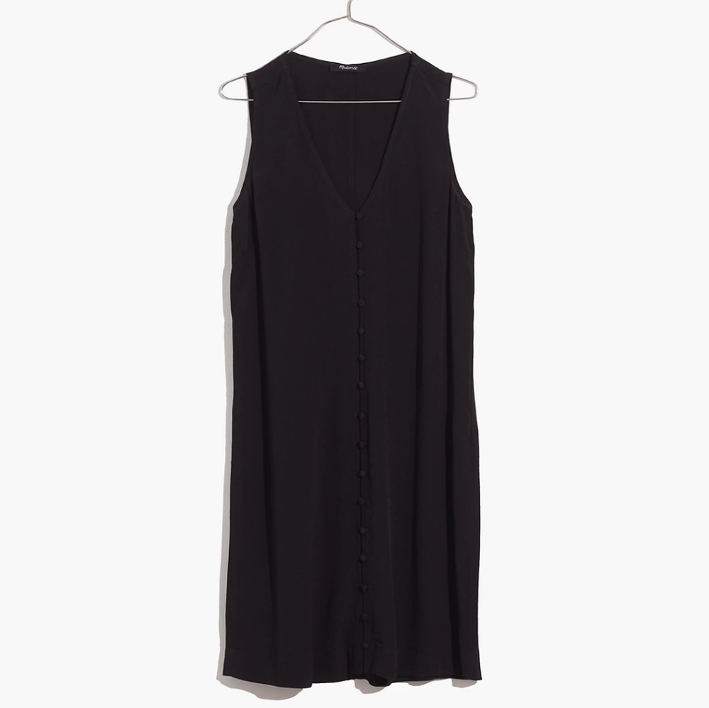 Madewell button front tank dress